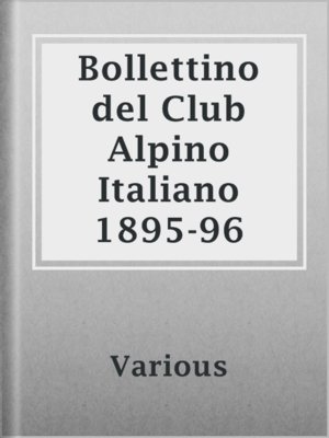 cover image of Bollettino del Club Alpino Italiano 1895-96